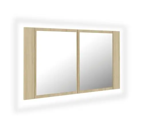 Led-Peeglikapp Sonoma Tamm 80X12X45 cm Akrüül