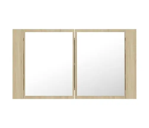 Led-Peeglikapp Sonoma Tamm 80X12X45 cm Akrüül