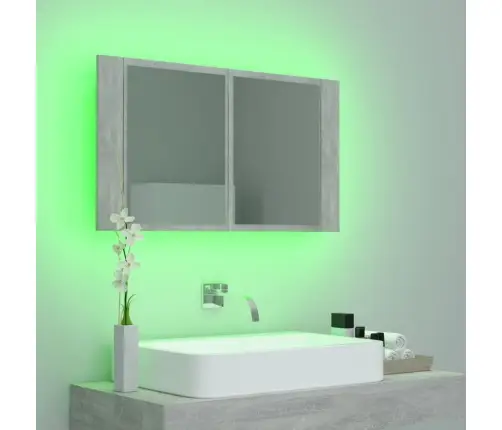 Led-Peeglikapp Betoonhall 80 X 12 X 45 cm Akrüül