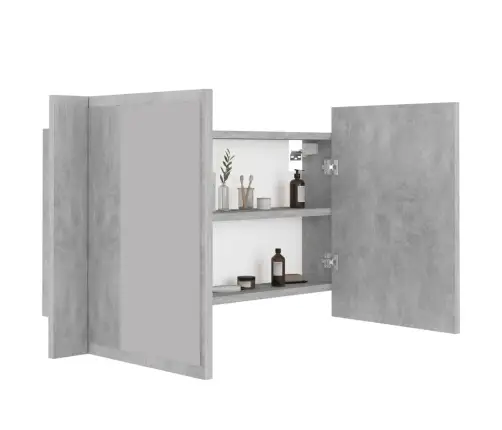 Led-Peeglikapp Betoonhall 80 X 12 X 45 cm Akrüül