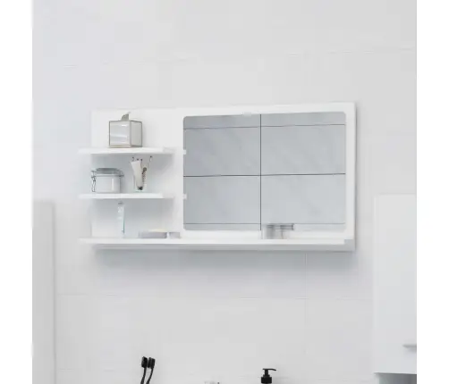 Vannitoa Peeglikapp Valge 90X10,5X45 Cm Tehispuit