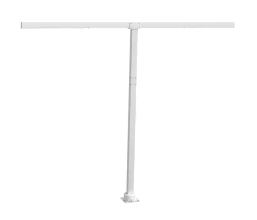 Varikatuse Postide Komplekt, Valge, 300 X 245 cm Raud