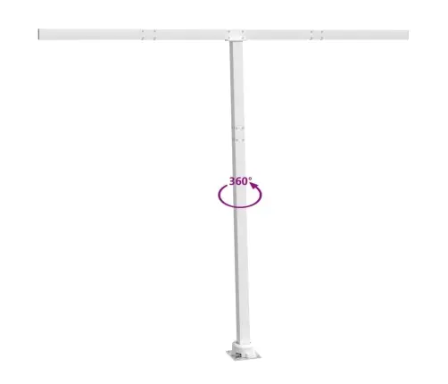 Varikatuse Postide Komplekt, Valge, 300 X 245 cm Raud