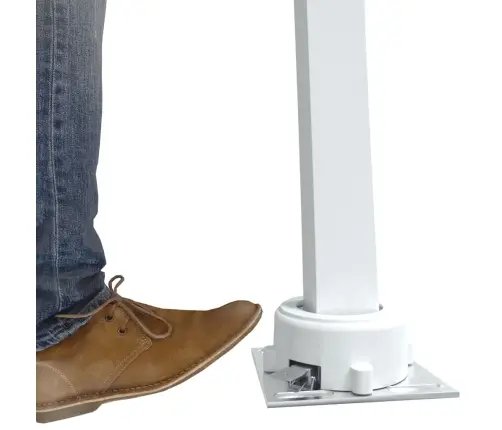 Varikatuse Postide Komplekt, Valge, 600 X 245 cm Raud