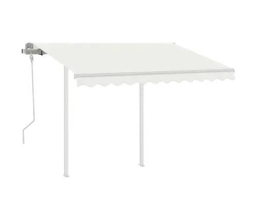 Markīzes Stabu Komplekts, Balts, 300X245 Cm, Dzelzs  Vidaxl