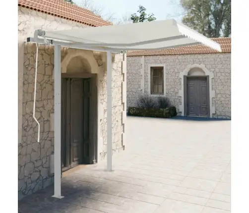 Markīzes Stabu Komplekts, Balts, 300X245 Cm, Dzelzs  Vidaxl