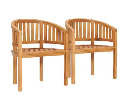 5-Daļīgs Dārza Mēbeļu Komplekts, Banāna Forma, Masīvs Tīkkoks Vidaxl