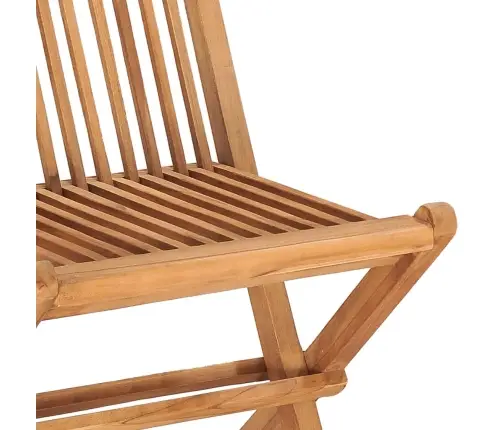 9-Daļīgs Dārza Mēbeļu Komplekts, Saliekams, Masīvs Tīkkoks Vidaxl