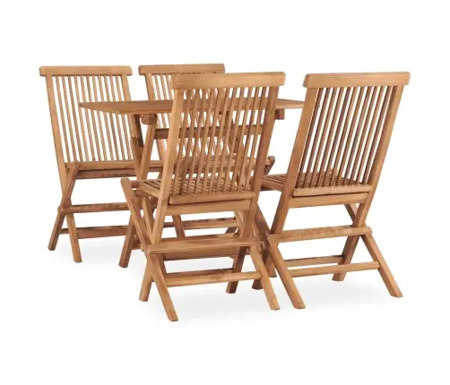 5-Osaline Kokkupandav Aia Söögikomplekt, Tiikpuu