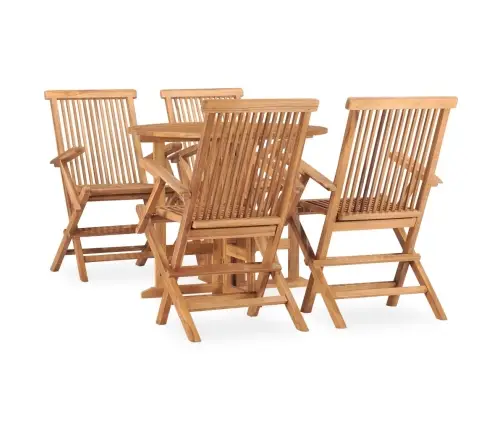 5-Osaline Kokkupandav Aia Söögitoakomplekt, Tiikpuu