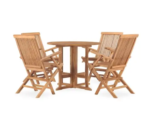 5-Osaline Kokkupandav Aia Söögitoakomplekt, Tiikpuu