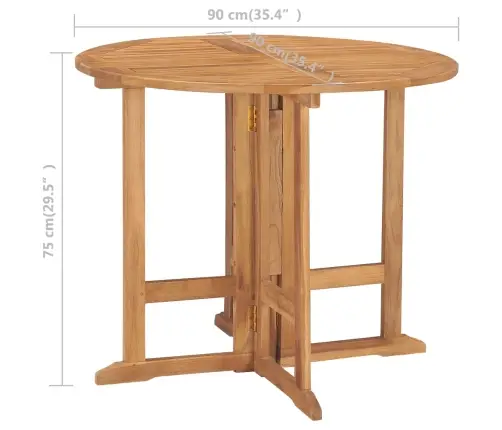 5-Osaline Kokkupandav Aia Söögitoakomplekt, Tiikpuu