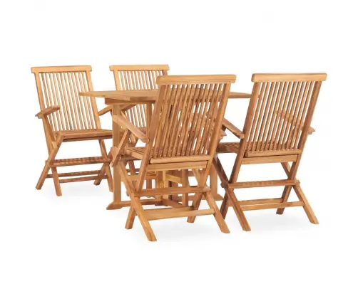 5-Osaline Kokkupandav Aia Söögitoakomplekt, Tiikpuu