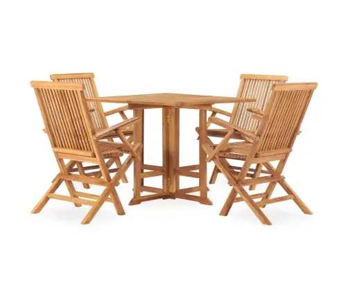 5-Osaline Kokkupandav Aia Söögitoakomplekt, Tiikpuu