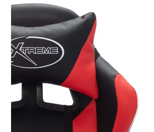 Biroja Krēsls, Rgb Led Gaismas, Sarkana Un Melna Mākslīgā Āda Vidaxl