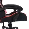 Biroja Krēsls, Rgb Led Gaismas, Sarkana Un Melna Mākslīgā Āda Vidaxl
