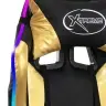 Biroja Krēsls, Rgb Led Gaismas, Zelta Un Melna Mākslīgā Āda Vidaxl
