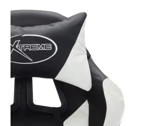 Biroja Krēsls, Rgb Led Gaismas, Balta Un Melna Mākslīgā Āda Vidaxl