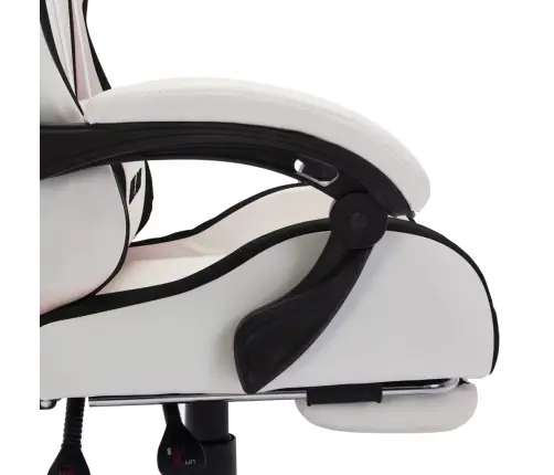 Žaidimų Kėdė Su Led Lemputėmis, Juoda Ir Balta, Dirbtinė Oda