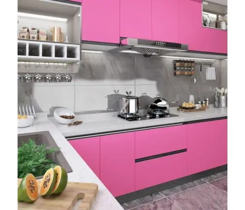 Mēbeļu Līmplēve, Spīdīgi Rozā, 500X90 Cm, Pvc Vidaxl