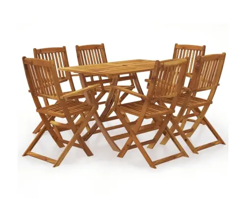 7-Osaline Kokkupandav Aiamööblikomplekt, Akaatsiapuit