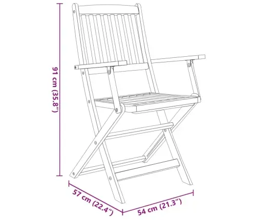 7-Osaline Kokkupandav Aiamööblikomplekt, Akaatsiapuit