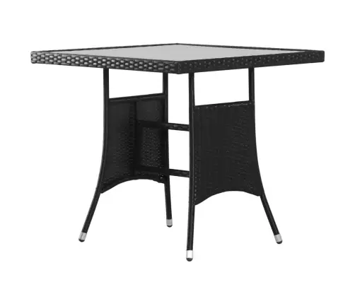 5-Daļīgs Dārza Mēbeļu Komplekts, Pe Rotangpalma, Melns Vidaxl