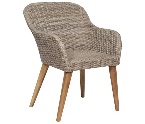 7-Osaline Aiamööblikomplekt, Polürotang, Pruun