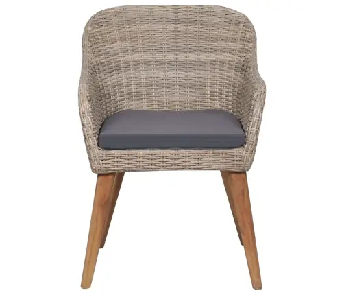 7-Osaline Aiamööblikomplekt, Polürotang, Pruun