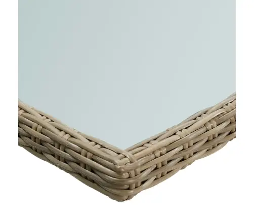 7-Daļīgs Dārza Mēbeļu Komplekts, Pe Rotangpalma, Brūns Vidaxl