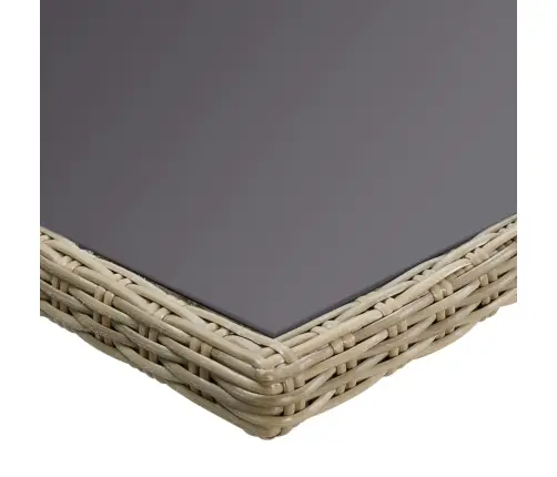 9-Osaline Aiamööblikomplekt, Polürotang, Pruun