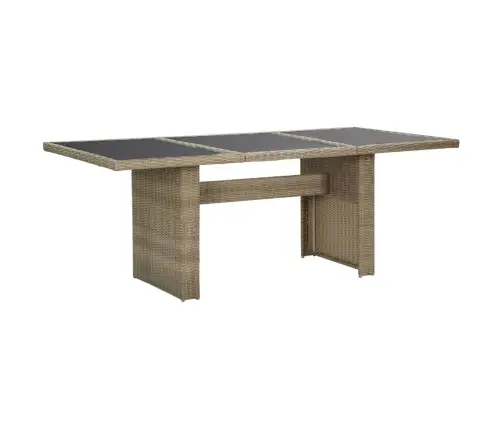 9-Osaline Aiamööblikomplekt, Polürotang, Pruun