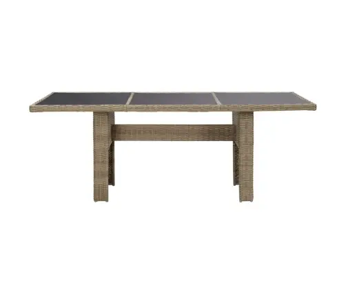 9-Osaline Aiamööblikomplekt, Polürotang, Pruun