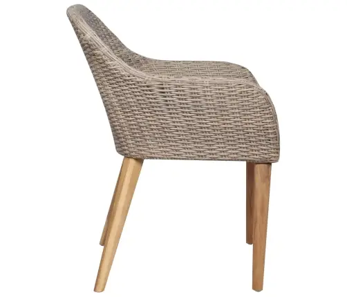 9-Daļīgs Dārza Mēbeļu Komplekts, Pe Rotangpalma, Brūns Vidaxl