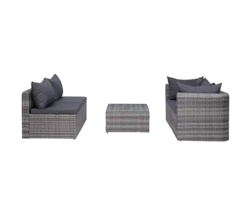 7-Daļīgs Dārza Mēbeļu Komplekts Ar Matračiem, Pe Rotangpalma Vidaxl