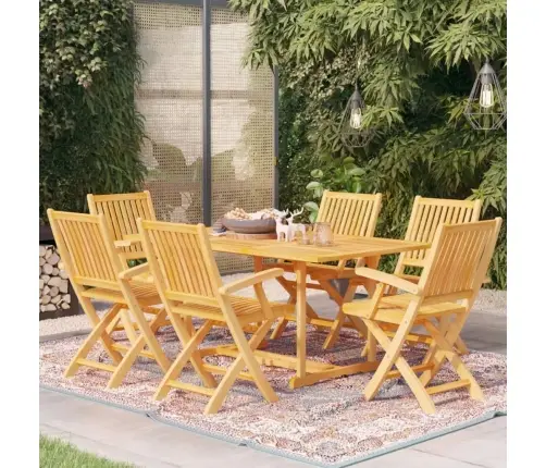 7-Daļīgs Dārza Mēbeļu Komplekts, Masīvs Tīkkoks Vidaxl