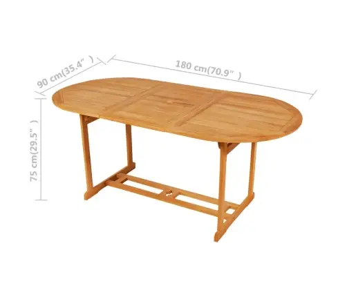 9-Daļīgs Dārza Mēbeļu Komplekts, Masīvs Tīkkoks Vidaxl