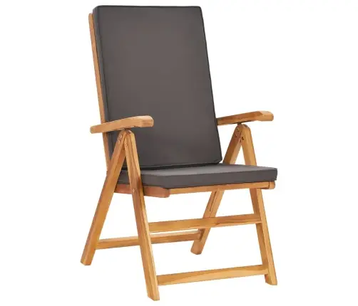 7-Daļīgs Dārza Mēbeļu Komplekts Ar Pelēkiem Matračiem, Tīkkoks Vidaxl