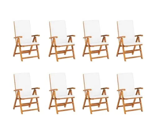 9-Daļīgs Dārza Mēbeļu Komplekts Ar Matračiem, Masīvs Tīkkoks Vidaxl