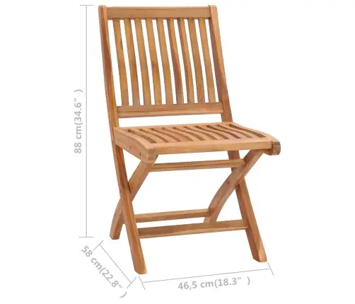 7-Daļīgs Dārza Mēbeļu Komplekts, Masīvs Tīkkoks Vidaxl