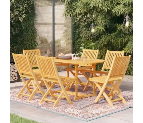 7-Daļīgs Dārza Mēbeļu Komplekts, Masīvs Tīkkoks Vidaxl