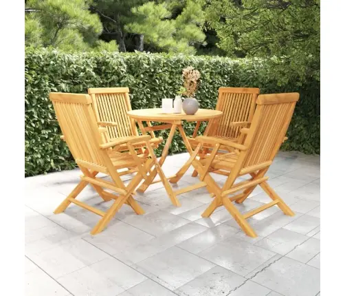 5-Daļīgs Dārza Mēbeļu Komplekts, Masīvs Tīkkoks Vidaxl