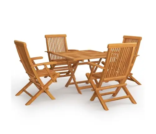 5-Daļīgs Dārza Mēbeļu Komplekts, Masīvs Tīkkoks Vidaxl