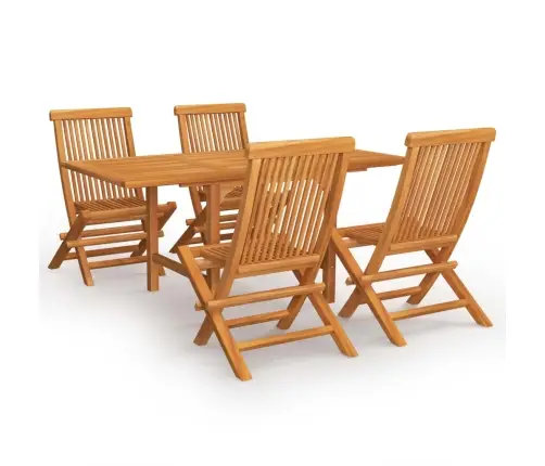 Sodo Valgomojo Baldų Komplektas, 5D., Tikmedžio Masyvas