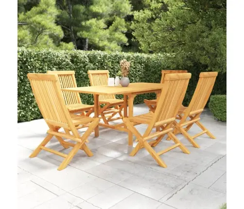 Sodo Valgomojo Baldų Komplektas, 7D., Tikmedžio Masyvas