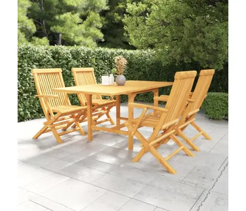 5-Daļīgs Dārza Mēbeļu Komplekts, Masīvs Tīkkoks Vidaxl