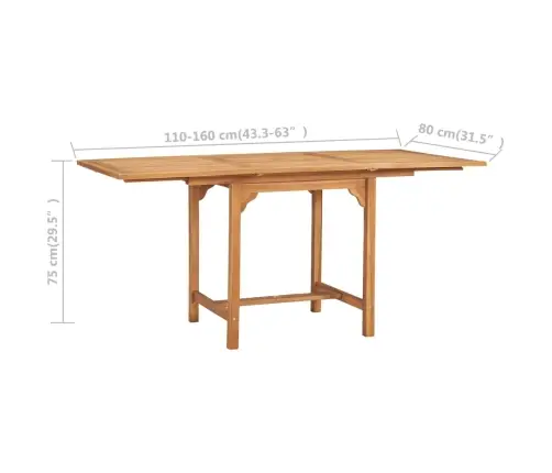 7-Osaline Aiamööblikomplekt, Tiikpuu