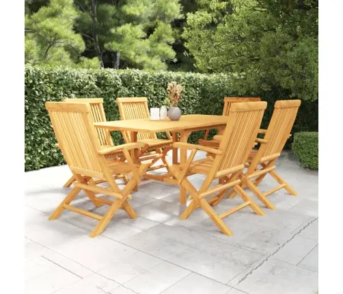 7-Osaline Aiamööblikomplekt, Tiikpuu