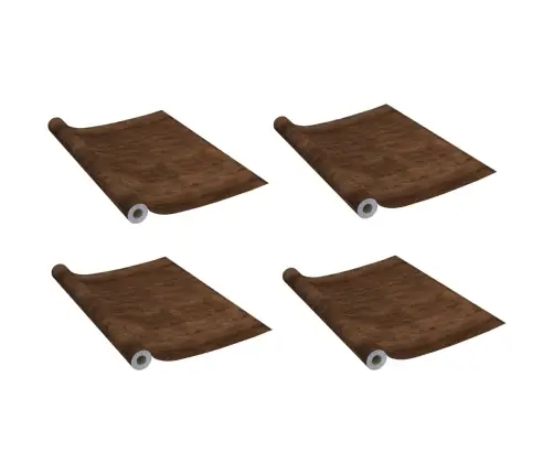 Durvju Līmplēves, 4 Gab., 210X90 Cm, Tumša Ozolkoka Krāsa, Pvc Vidaxl