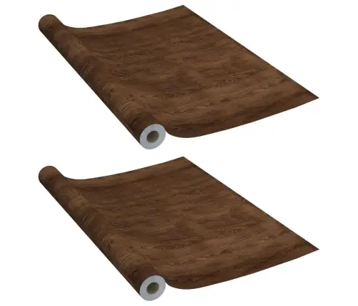 Iseliimuvad Mööblikiled, 2 Tk Tumeda Tamme Värvi, 500X90 Cm Pvc